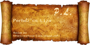 Perhócs Liza névjegykártya